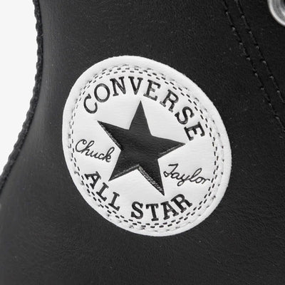 Converse | CHUCK TAYLOR ALL STAR LEATHER PLATFORM HI { BLACK/WHITE
