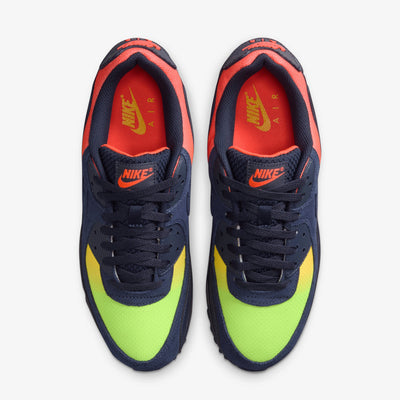 Nike | AIR MAX 90 { LEMON VENOM/BLACKENED BLUE-HYPER CRIMSON