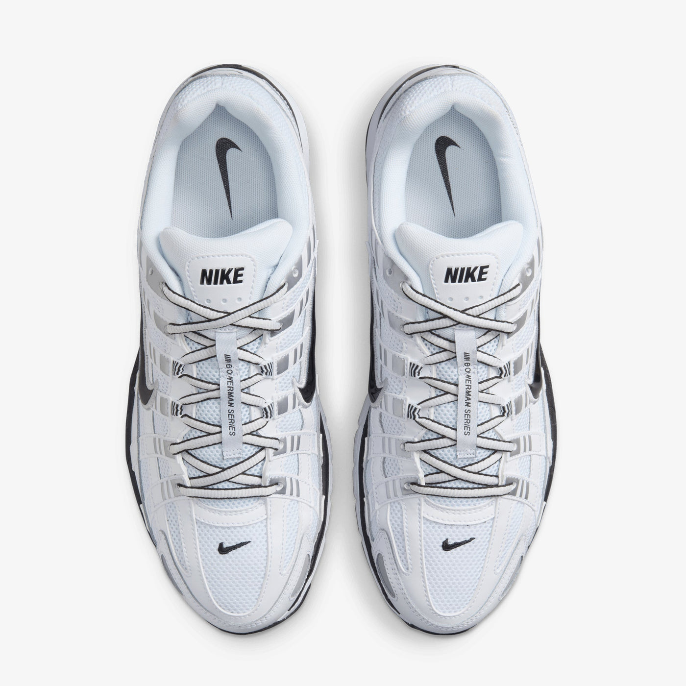 NIKE | P-6000 { WHITE/BLACK-METALLIC SILVER-BLACK