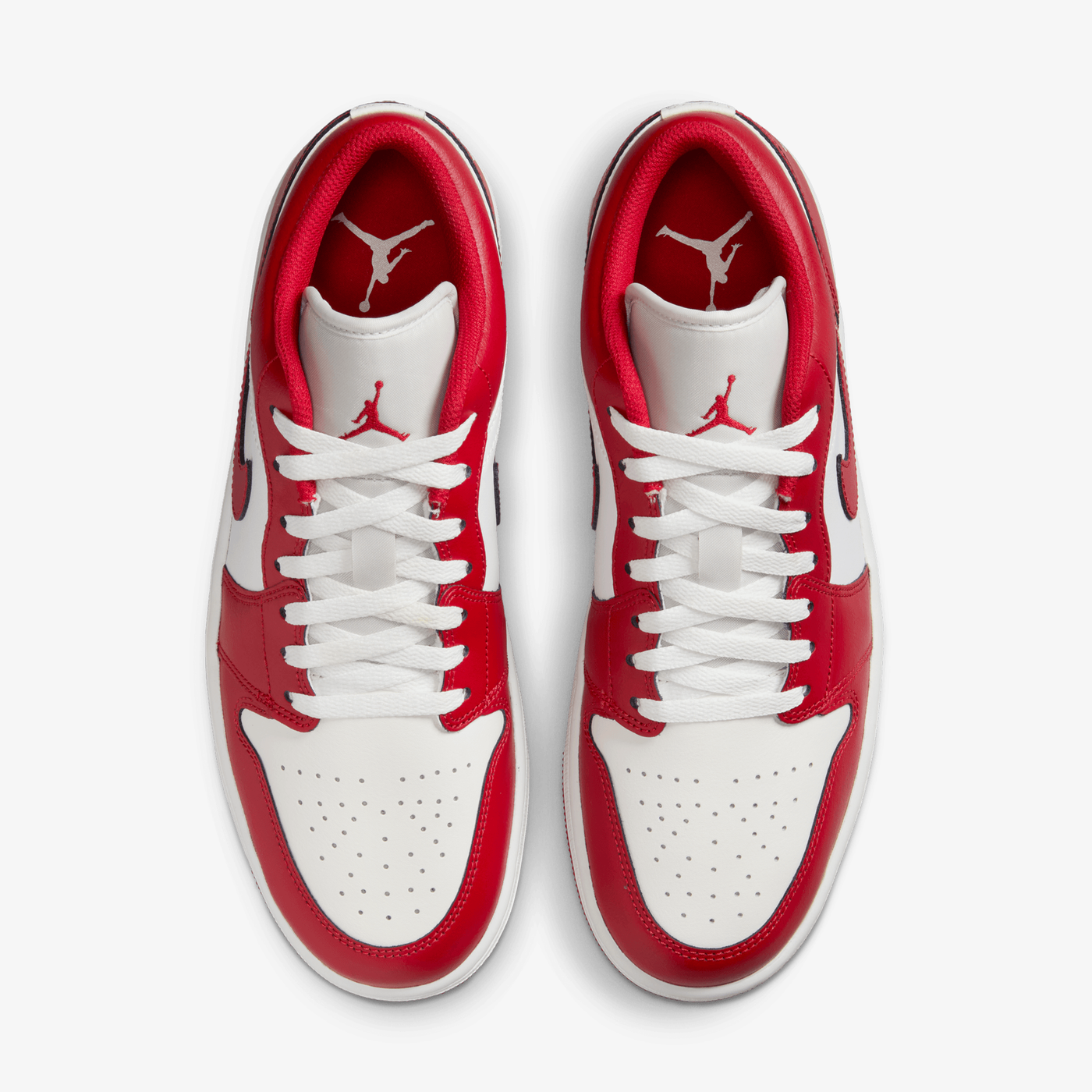 JORDAN | AIR JORDAN 1 LOW { SUMMIT WHITE/VARSITY RED-SUMMIT WHITE