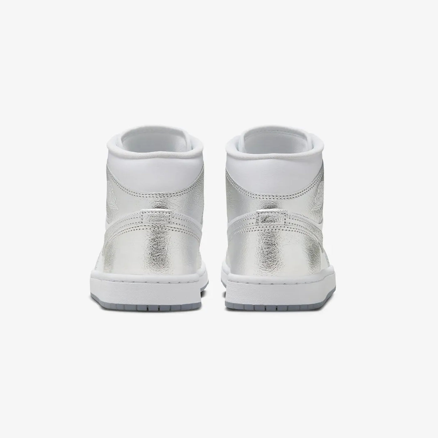 Jordan | AIR JORDAN 1 MID SE  { WHITE/METALLIC SILVER-WOLF GREY