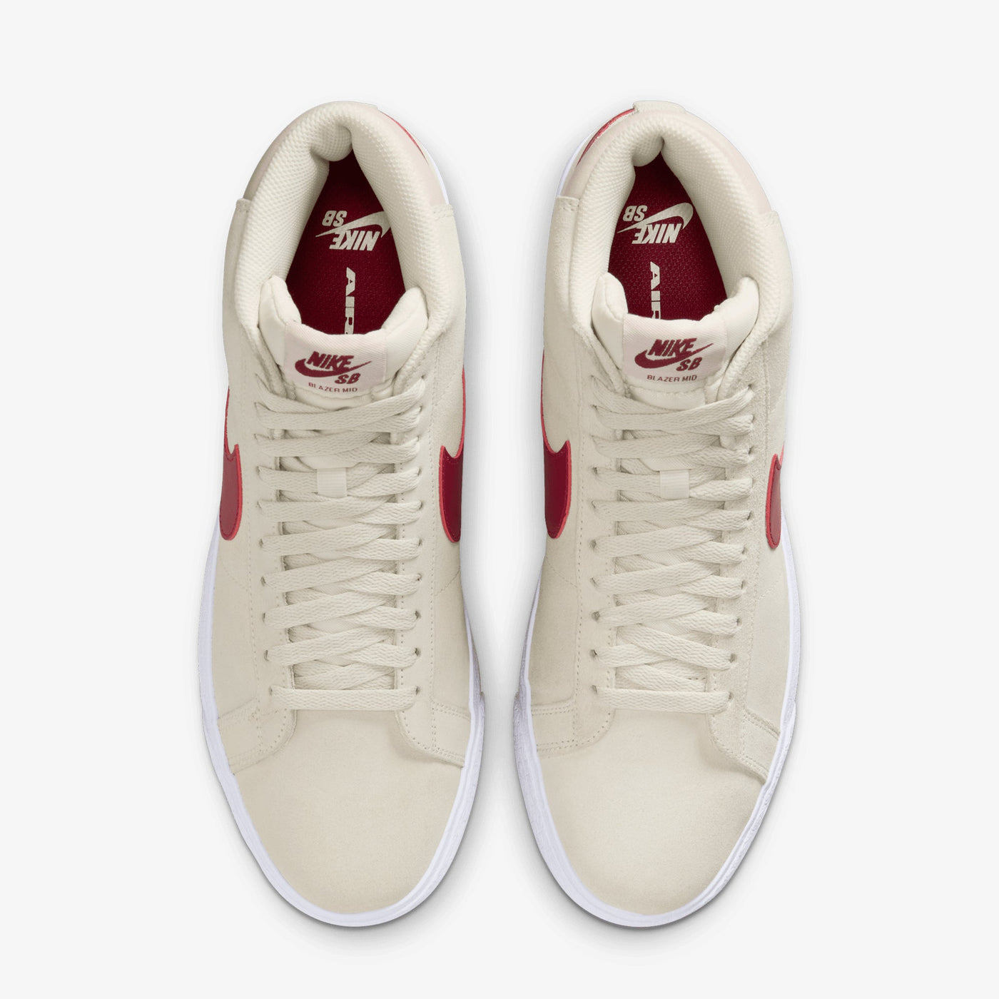 Nike | SB ZOOM BLAZER MID { PALE IVORY/NOBLE RED-SILT RED-WHITE