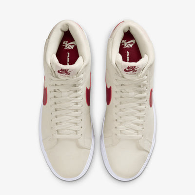 Nike | SB ZOOM BLAZER MID { PALE IVORY/NOBLE RED-SILT RED-WHITE