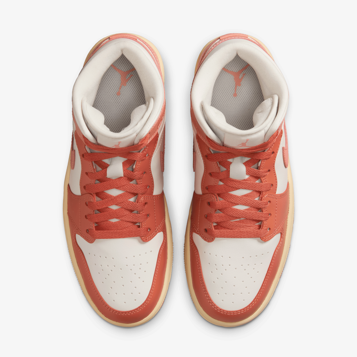 JORDAN | AIR JORDAN 1 MID { SAIL/LT MADDER ROOT-MADDER ROOT-MUSLIN