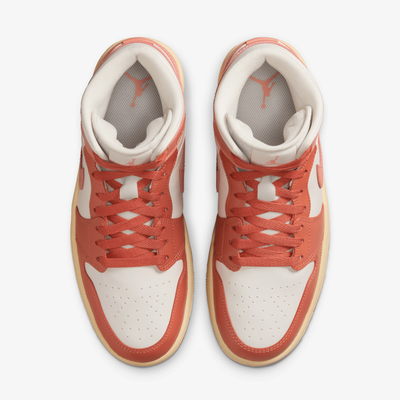 JORDAN | AIR JORDAN 1 MID { SAIL/LT MADDER ROOT-MADDER ROOT-MUSLIN