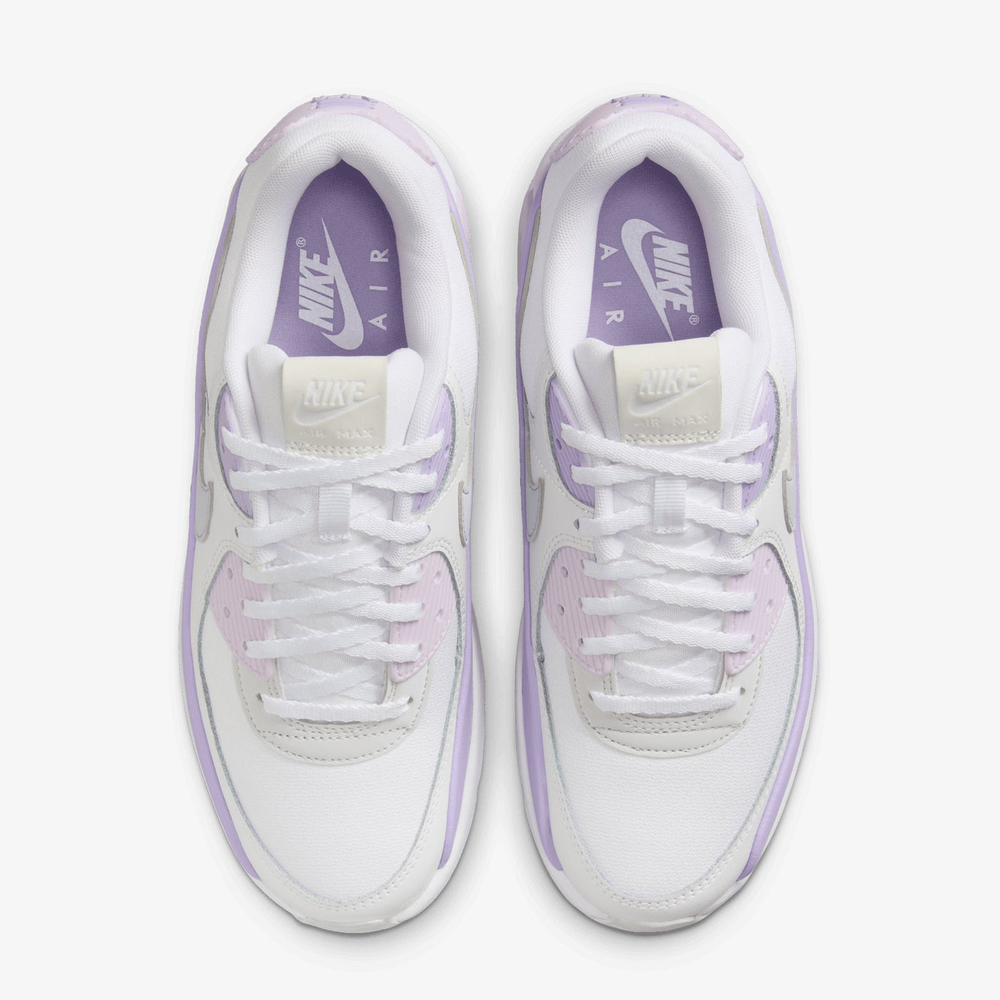 Nike | AIR MAX 90 LV8 { WHITE/WOLF GREY-HYDRANGEAS-SUMMIT WHITE