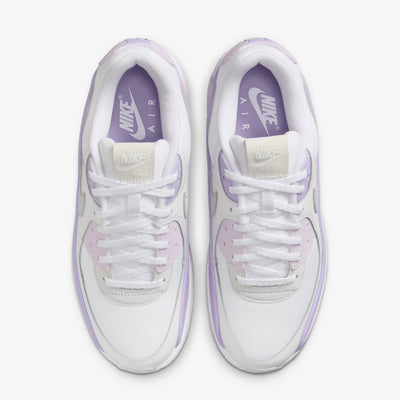 Nike | AIR MAX 90 LV8 { WHITE/WOLF GREY-HYDRANGEAS-SUMMIT WHITE