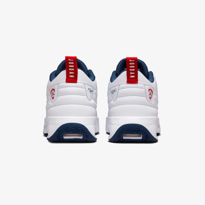 JORDAN | MAX AURA 6 { WHITE/MIDNIGHT NAVY-VARSITY RED