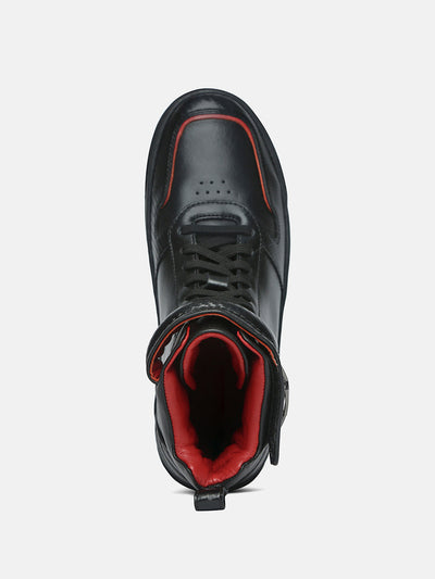 ZOH I – RS Carbon-Fiber Leather High-Top Leather Sneakers