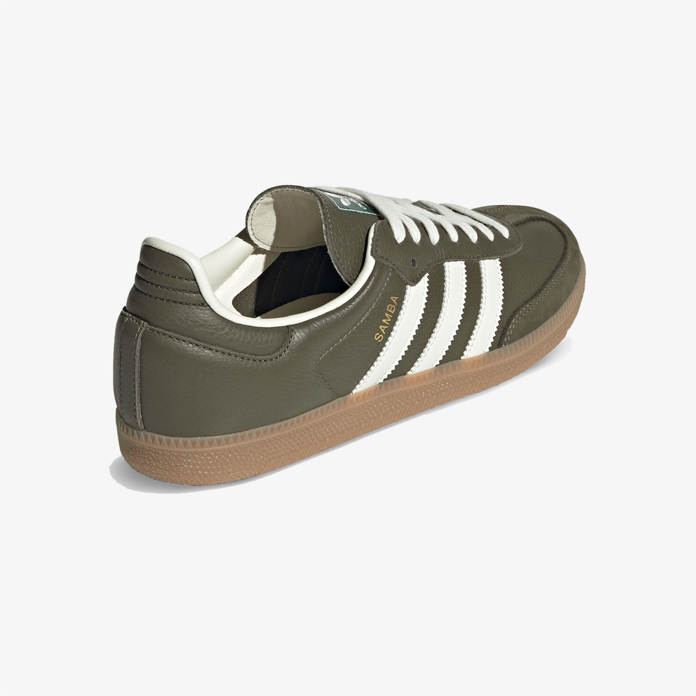 ADIDAS ORIGINALS | SAMBA OG { MEDIUM DARK KHAKI/OFF WHITE-GUM