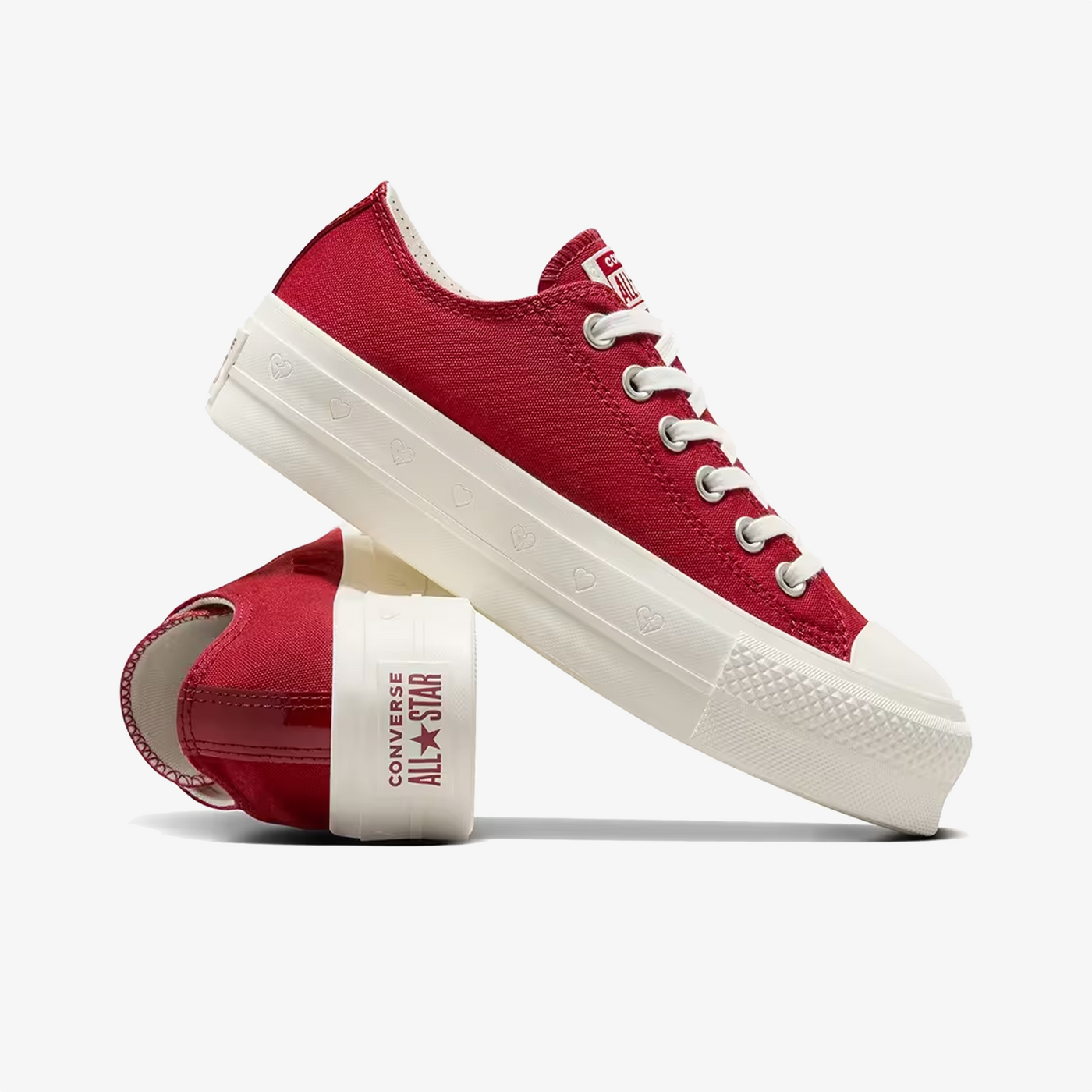 Converse | CHUCK TAYLOR ALL STAR LIFT PLATFORM HEARTS { RED