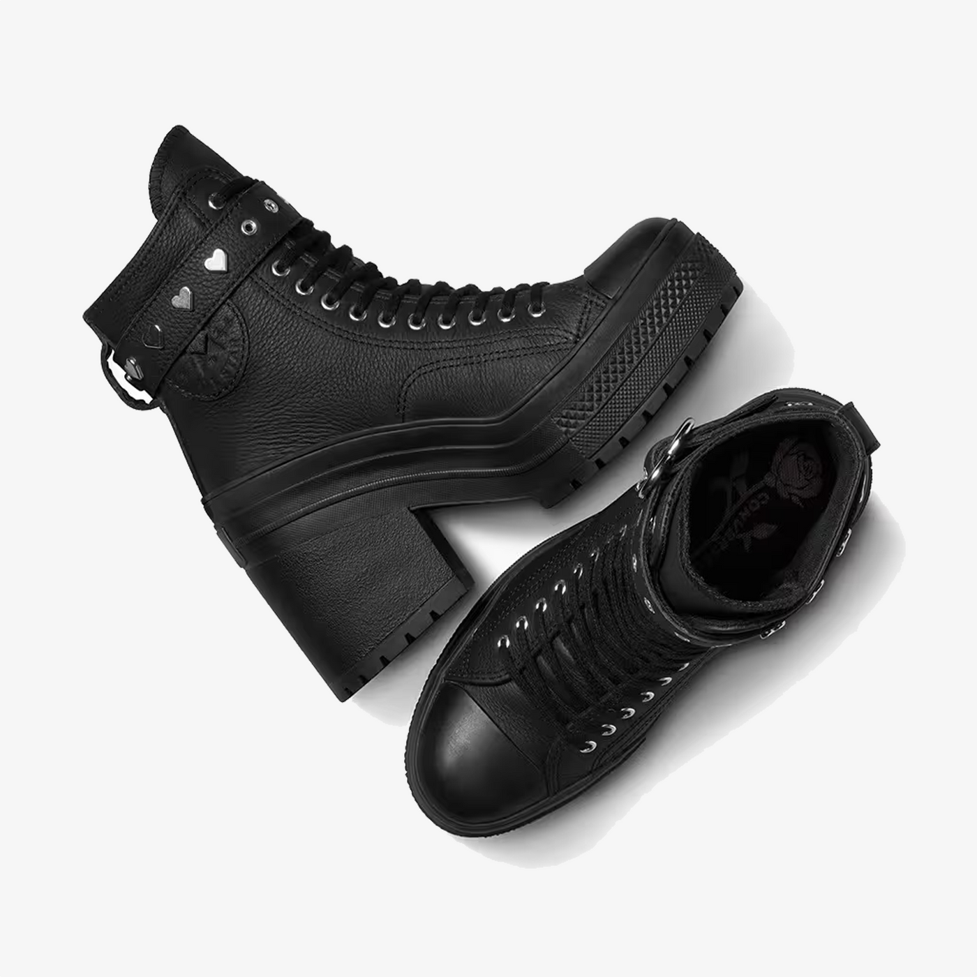 Converse | CHUCK 70 DE LUXE HEEL PLATFORM DARK ROMANCE { BLACK