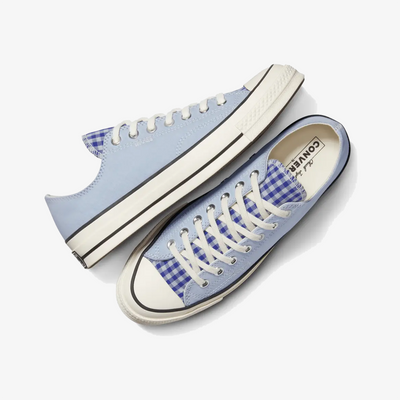Converse | UPCYCLE CHUCK 70 CHAMBRAY & GINGHAM { BLUE