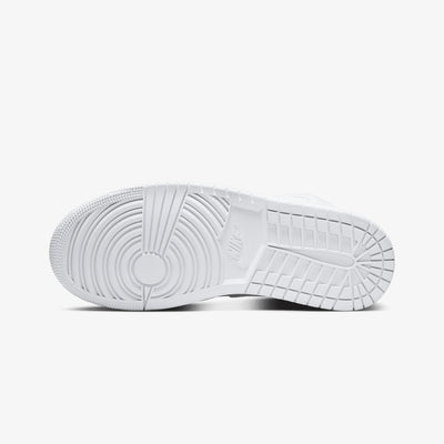 JORDAN | AIR JORDAN 1 MID { WHITE/WHITE-WHITE