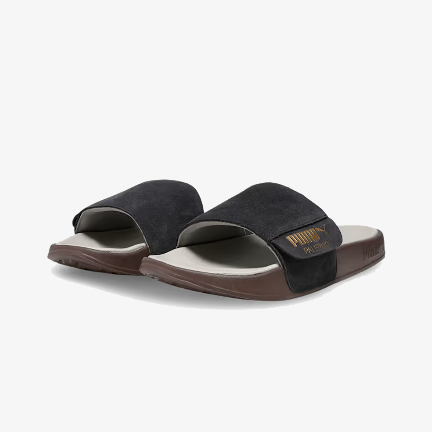Puma | LEADCAT 2.0 PALERMO FOIL SLIDES { DUSKY GRAY/DESERT DUST GUM