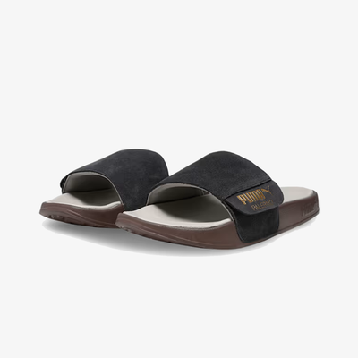 Puma | LEADCAT 2.0 PALERMO FOIL SLIDES { DUSKY GRAY/DESERT DUST GUM