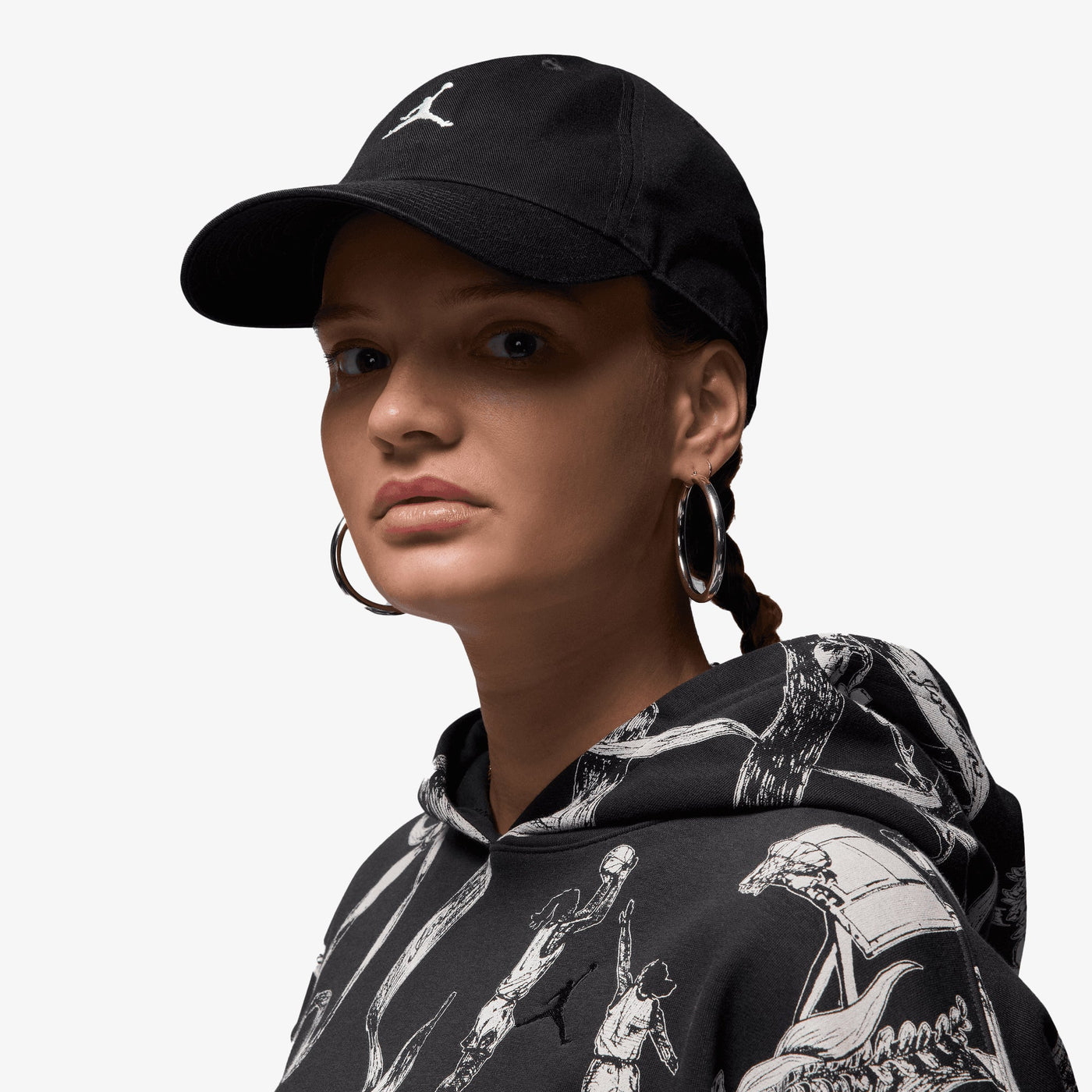 Jordan | UNSTRUCTURED CURVED-BILL HAT { BLACK