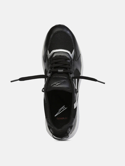 DARKSHIFT - Black Sports Sneakers