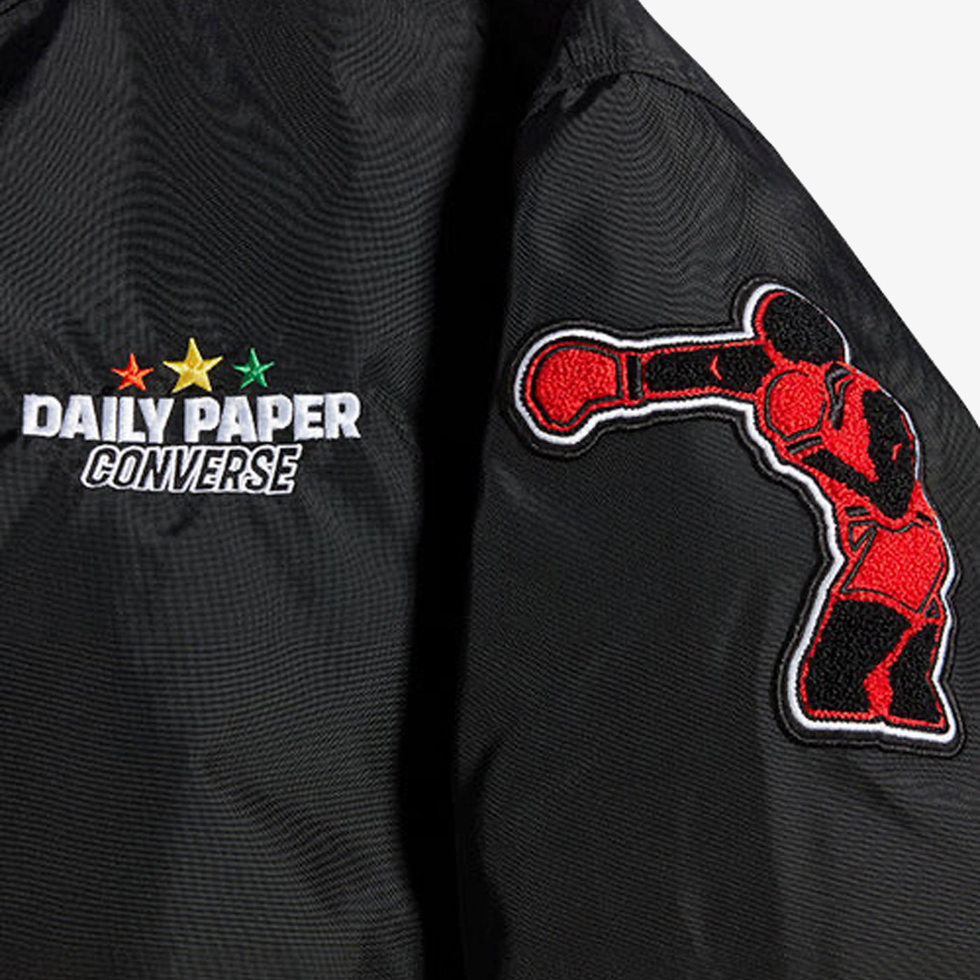 Converse | X DAILY PAPER STADIUM JACKET { BLACK
