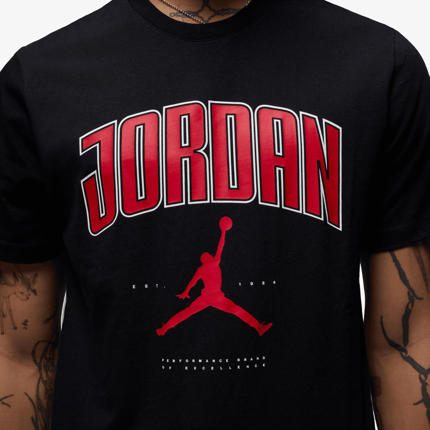 Jordan | JORDAN T-SHIRT { BLACK/GYM RED/GYM RED