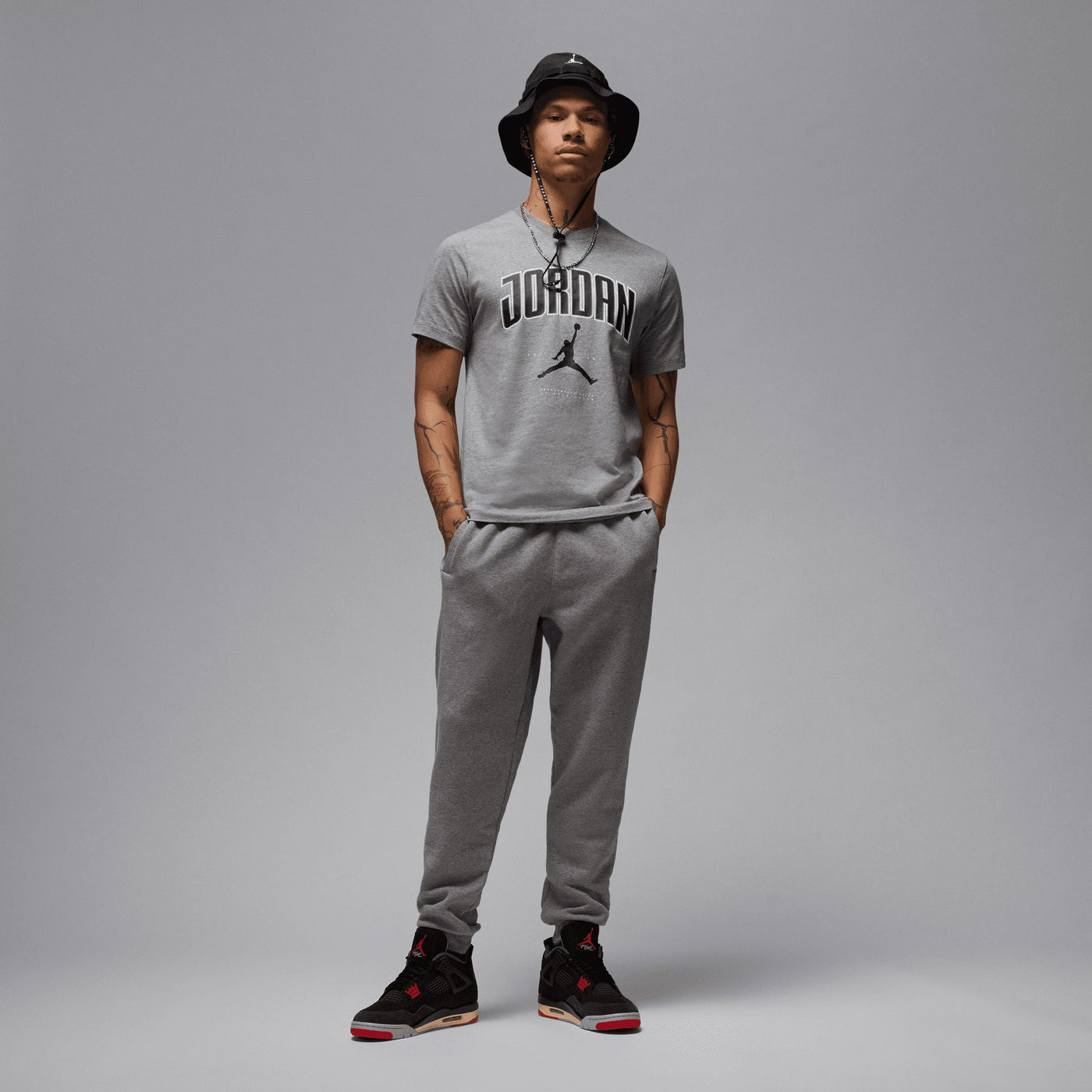 Jordan | JORDAN T-SHIRT { CARBON HEATHER/BLACK/BLACK
