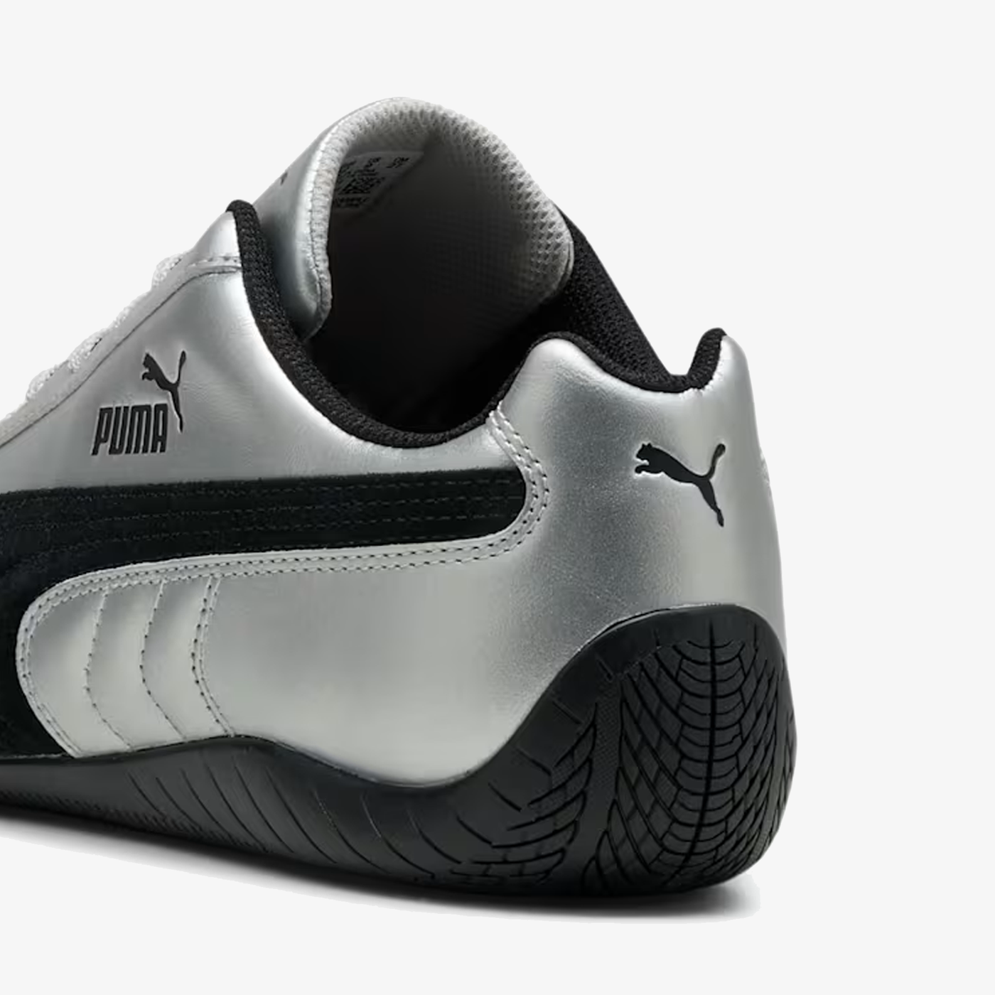 PUMA | SPEEDCAT METALLIC { SILVER-PUMA BLACK