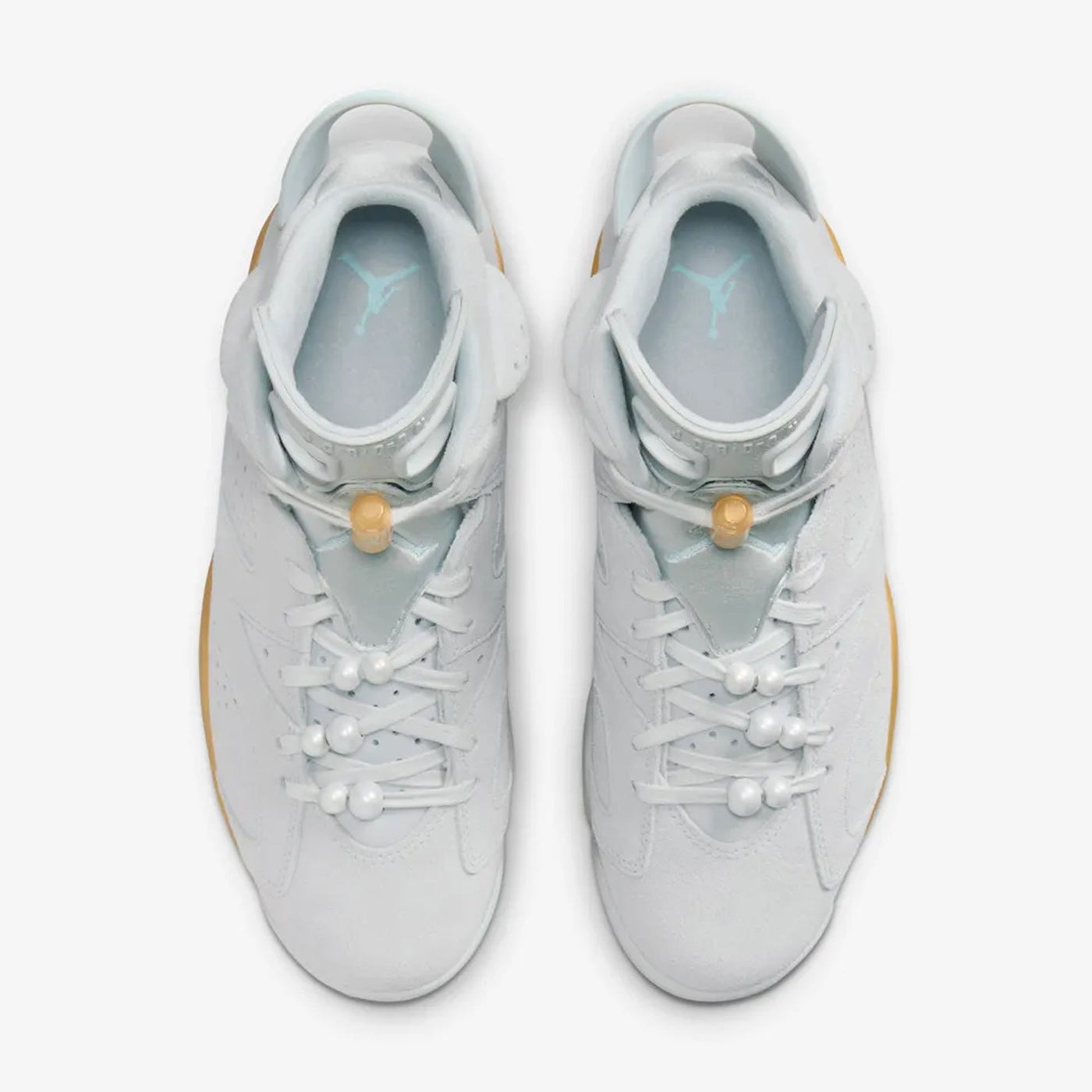 JORDAN | AIR JORDAN 6 RETRO "PEARL" { PURE PLATINUM/GLACIER BLUE-METALLIC GOLD