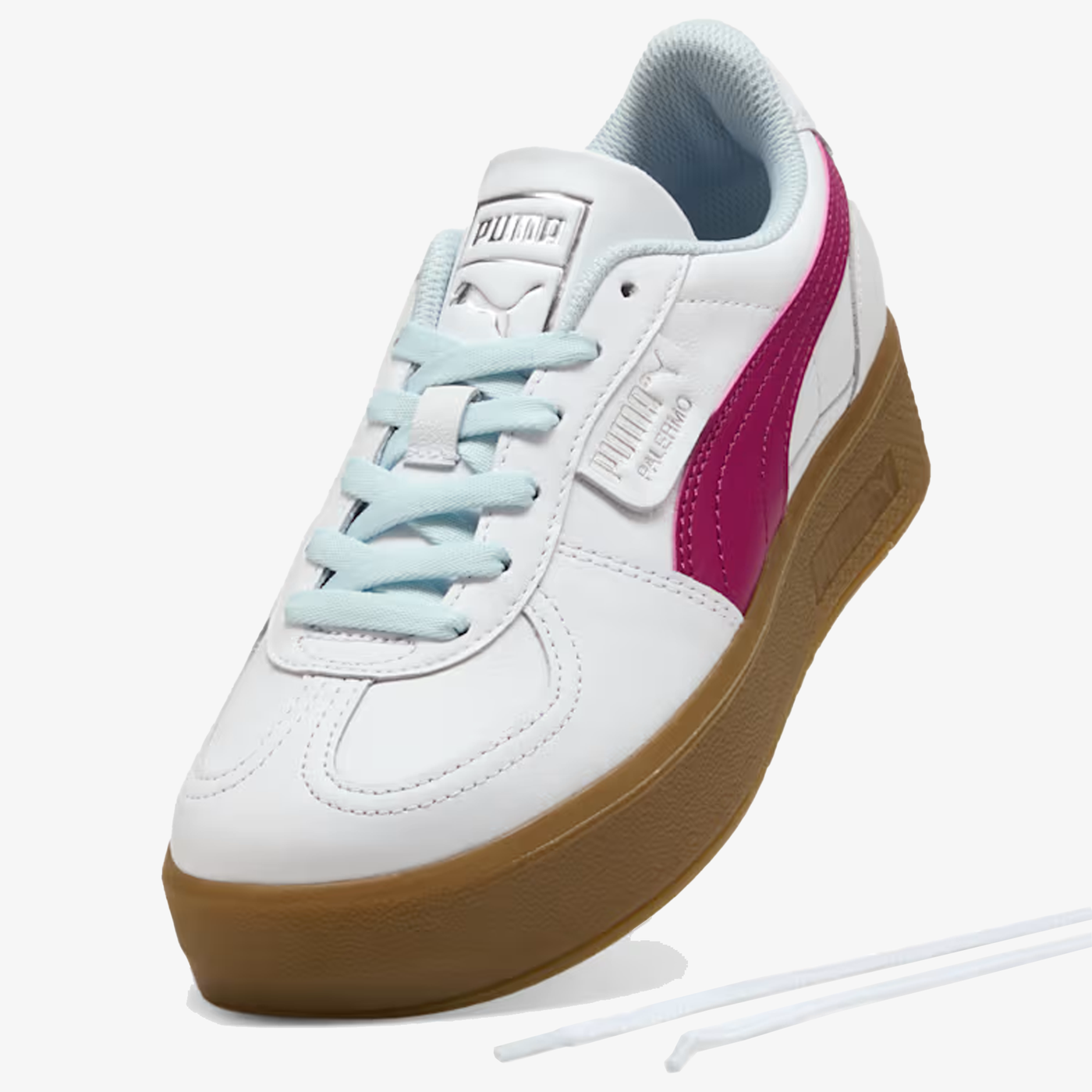 PUMA | PALERMO ELEVATA LEATHER { WHITE/BERRY