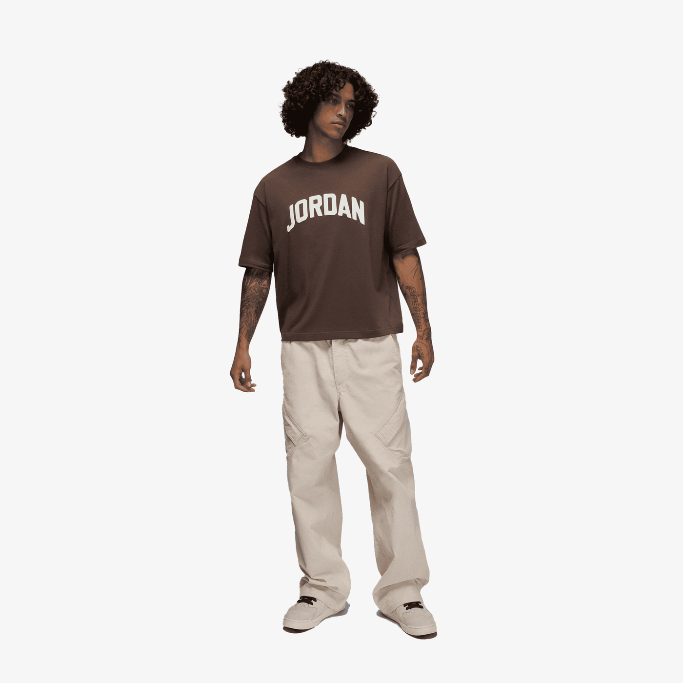 JORDAN | FLIGHT ESSENTIALS T-SHIRT { BROWN/BROWN
