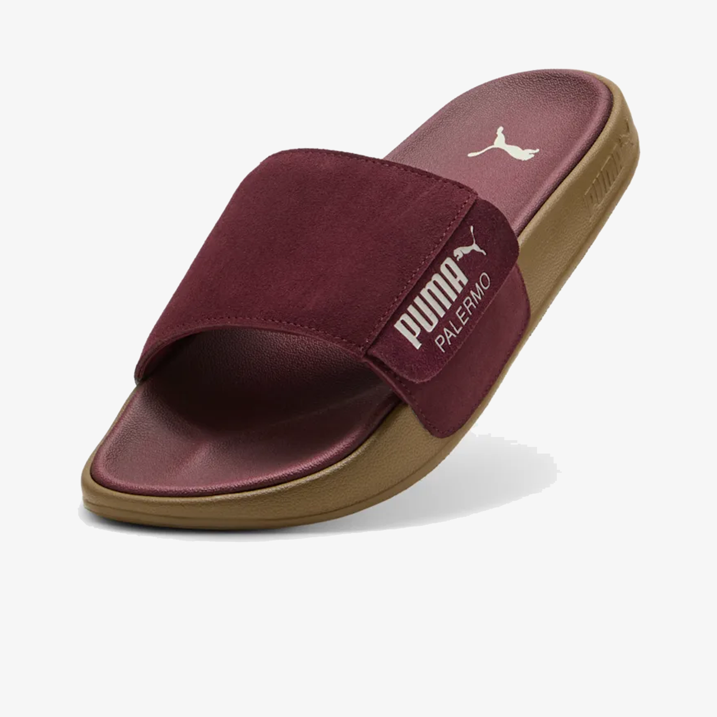Puma | LEADCAT 2.0 PALERMO FOIL SLIDES { RUBY SHIMMER-ALPINE SNOW-GUM