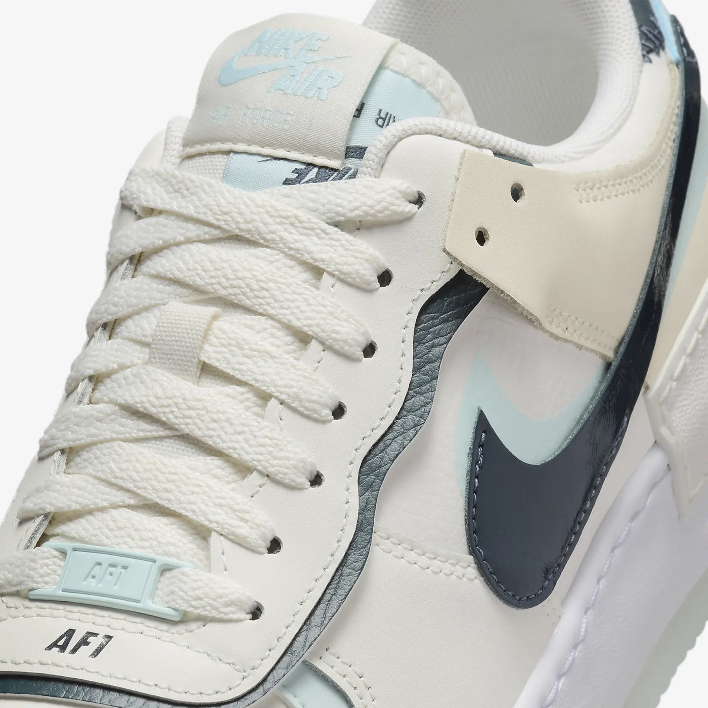 NIKE | AIR FORCE 1 SHADOW { SAIL/ARMORY NAVY-GLACIER BLUE