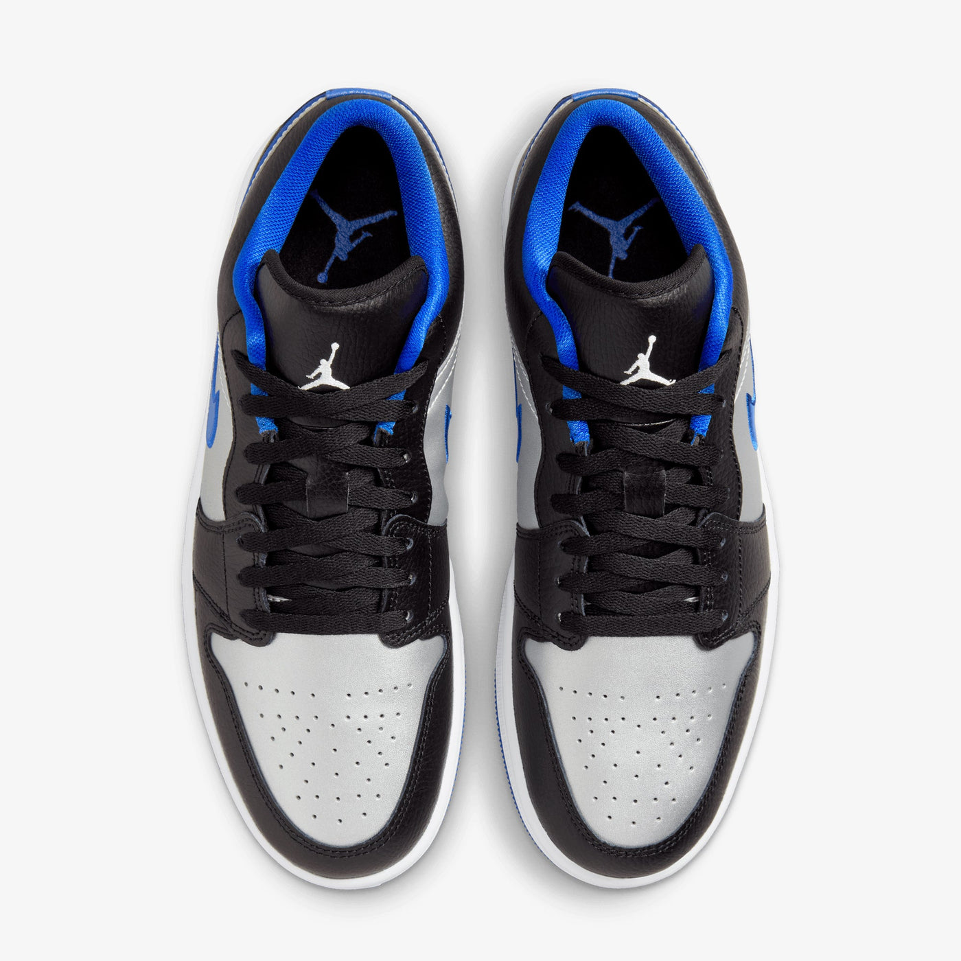 JORDAN | AIR JORDAN 1 LOW { BLACK/WHITE-GAME ROYAL-MTLC PLATINUM