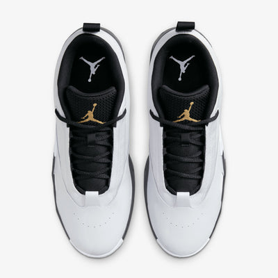 JORDAN | MAX AURA 6 { WHITE/METALLIC GOLD-BLACK