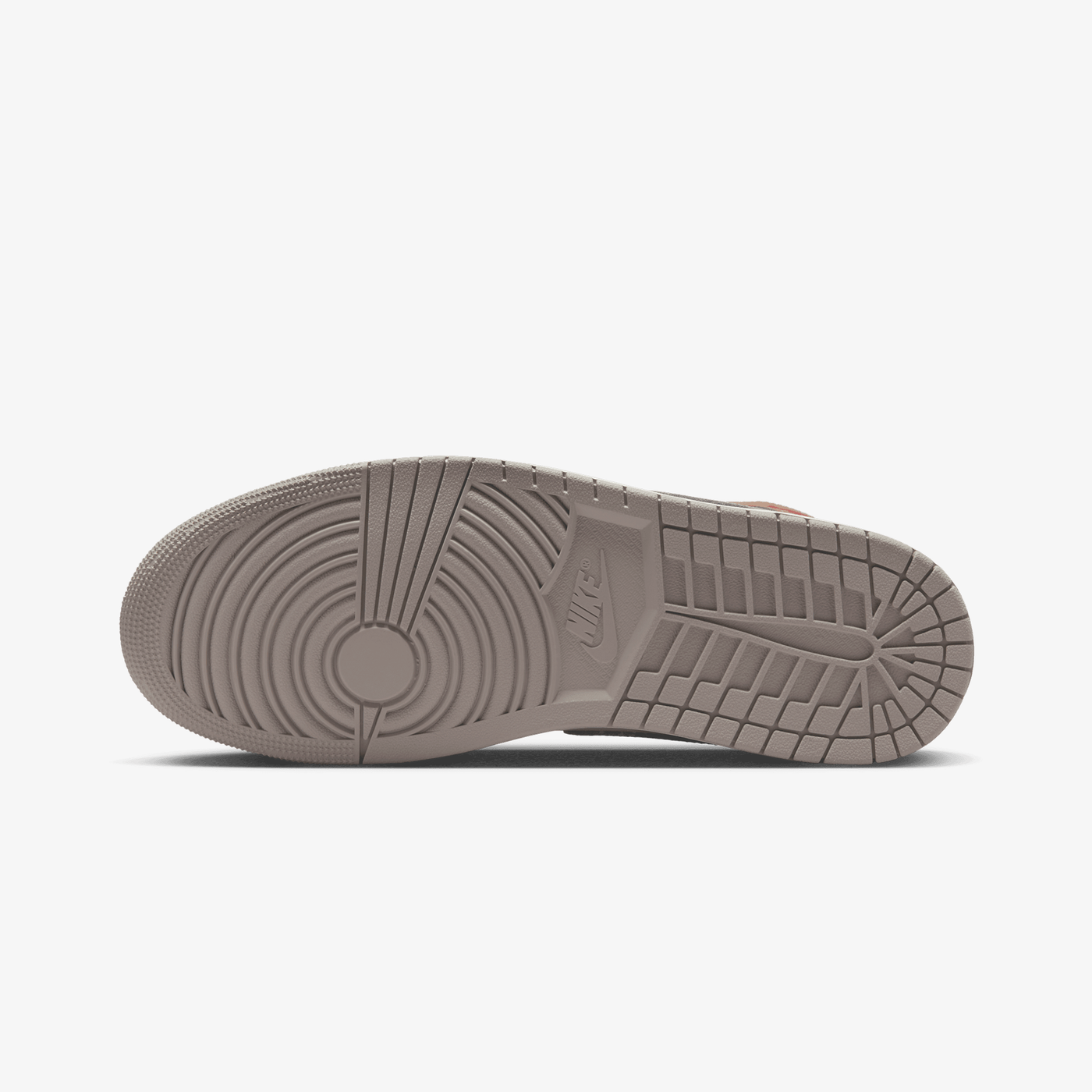 JORDAN | AIR JORDAN 1 MID { HEMP/FIRE RED-WHITE-COLLEGE GREY