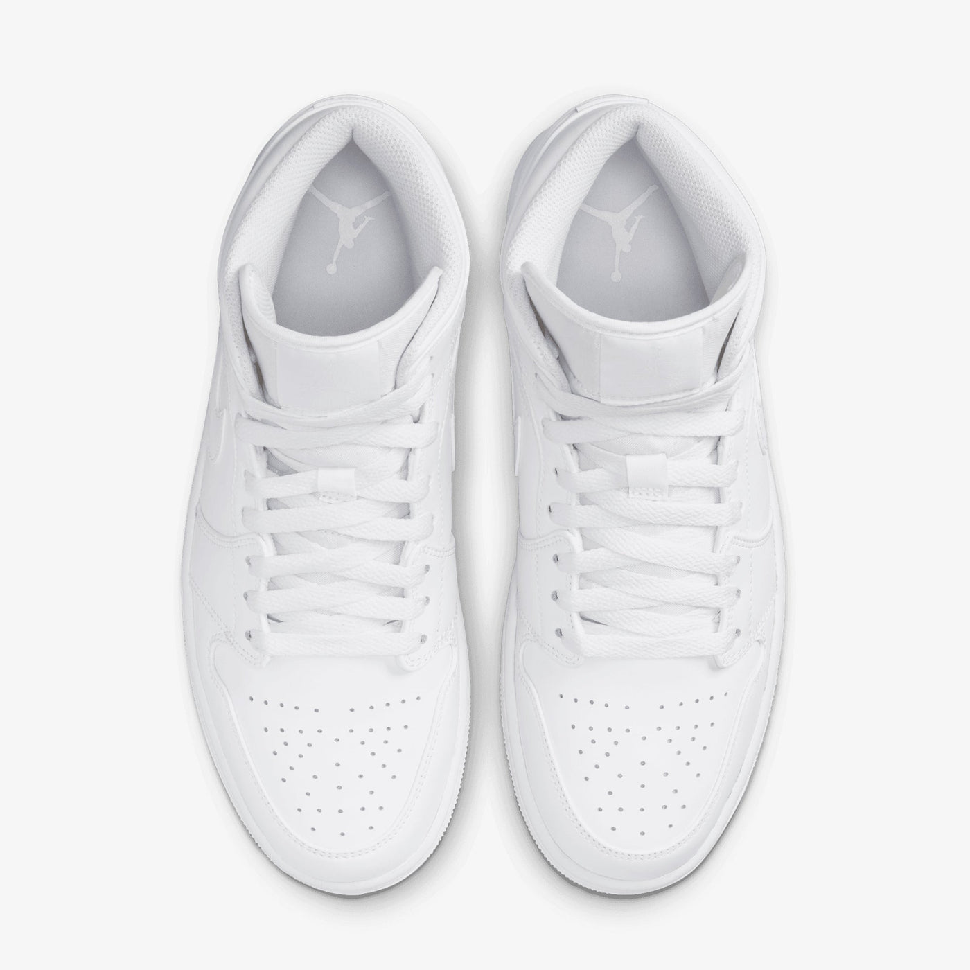 JORDAN | AIR JORDAN 1 MID { WHITE/WHITE-WHITE