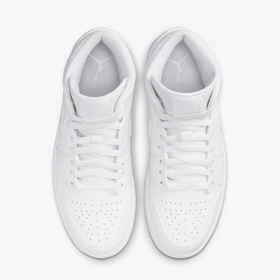 JORDAN | AIR JORDAN 1 MID { WHITE/WHITE-WHITE