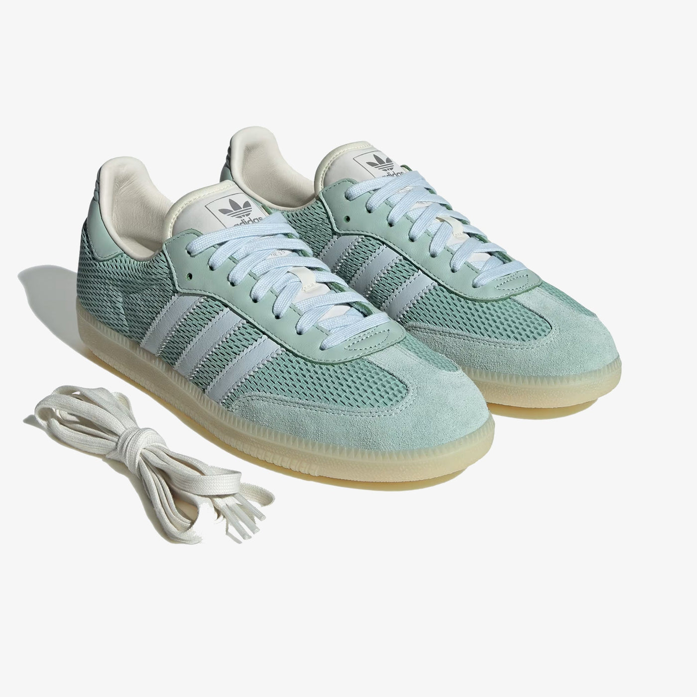 ADIDAS ORIGINALS | SAMBA OG { HAZY GREEN/SKY TINT/OFF WHITE