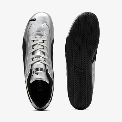 PUMA | SPEEDCAT METALLIC { SILVER-PUMA BLACK