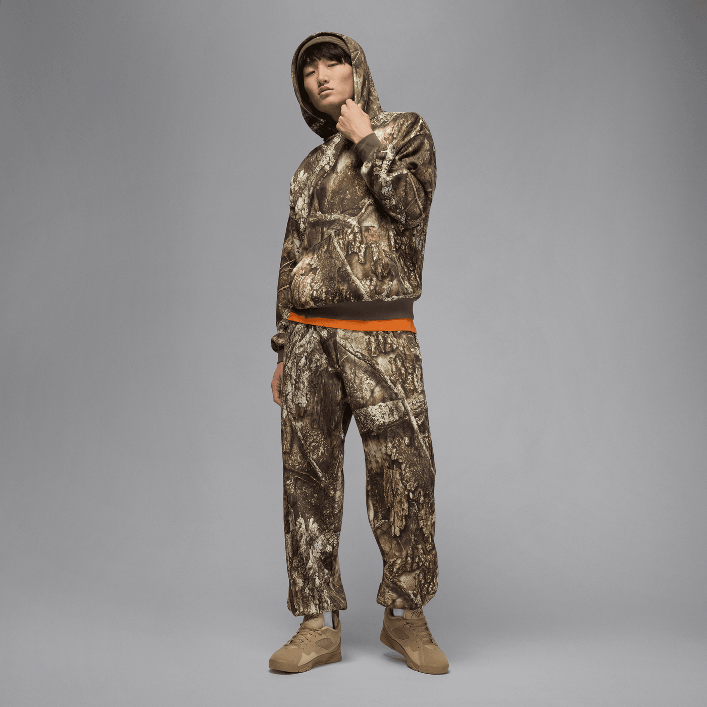 JORDAN | BROOKLYN FLEECE REALTREE PULLOVER HOODIE { MEDIUM OLIVE/SAIL