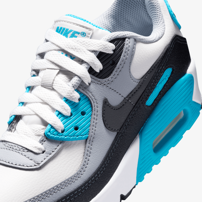 Nike | AIR MAX 90 LTR { PLATINUM TINT/IRON GREY-BLUE LIGHTNING