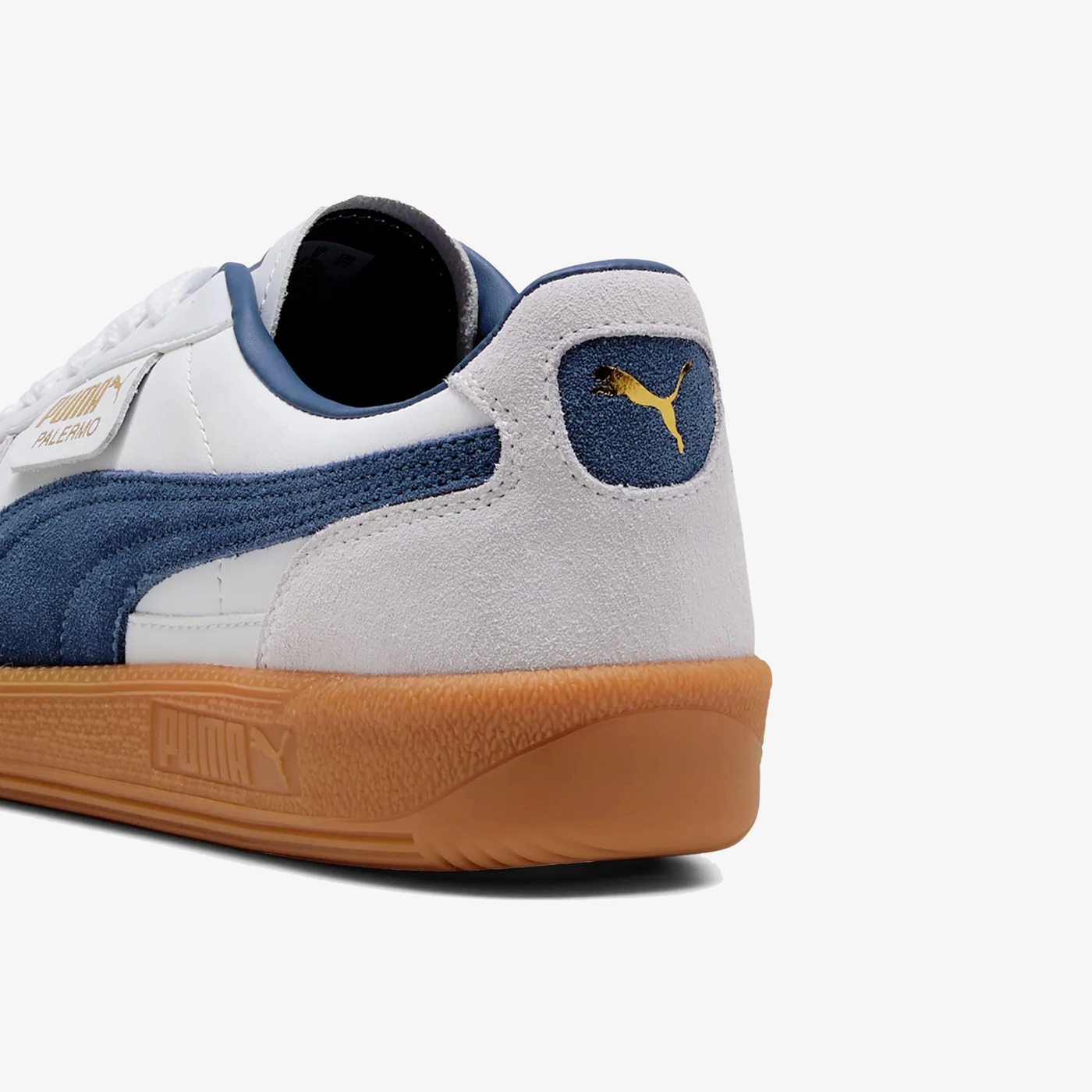 PUMA | PALERMO LEATHER { WHITE/DARK INDIGO