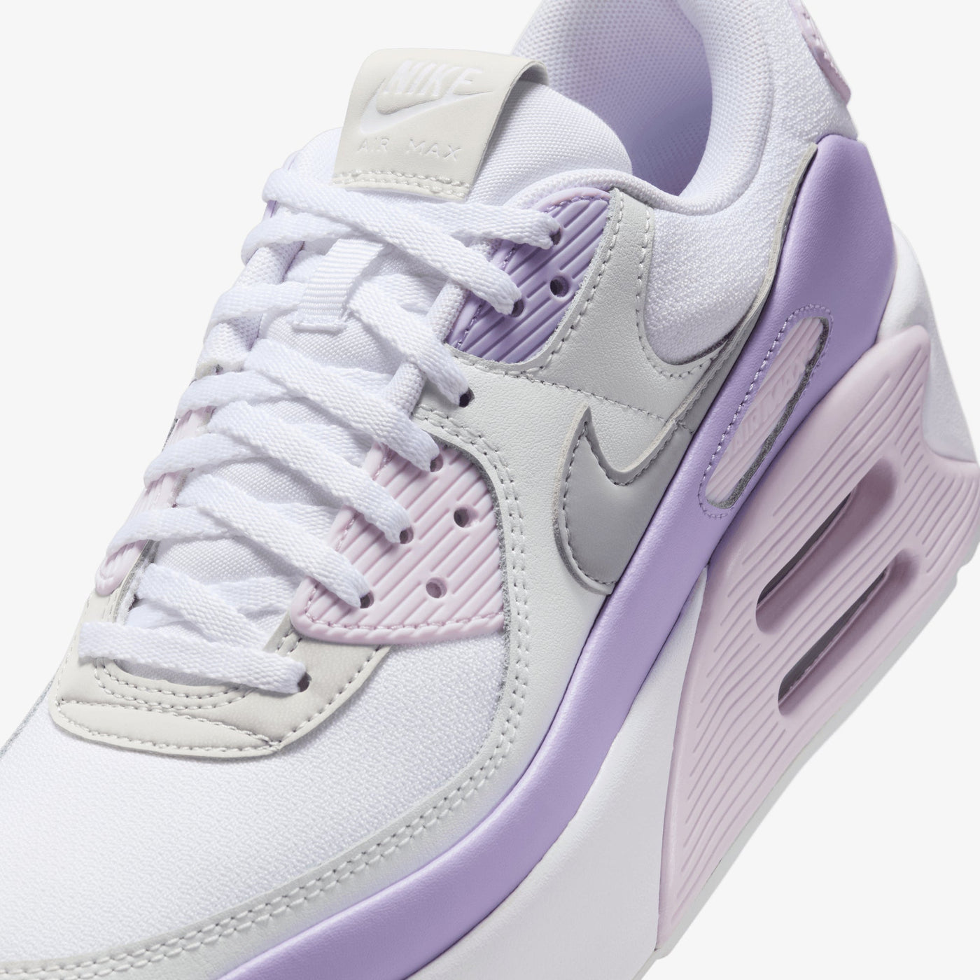 Nike | AIR MAX 90 LV8 { WHITE/WOLF GREY-HYDRANGEAS-SUMMIT WHITE