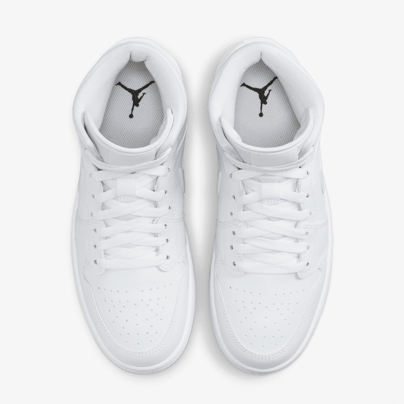 JORDAN | AIR JORDAN 1 MID { WHITE/WHITE-WHITE