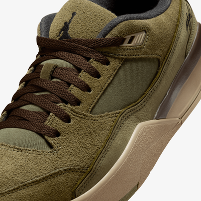 Jordan | FLIGHT COURT { MEDIUM OLIVE/BLACK-KHAKI-BAROQUE BROWN