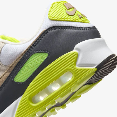 NIKE | AIR MAX 90 { WHITE/KHAKI-CYBER-DK SMOKE GREY