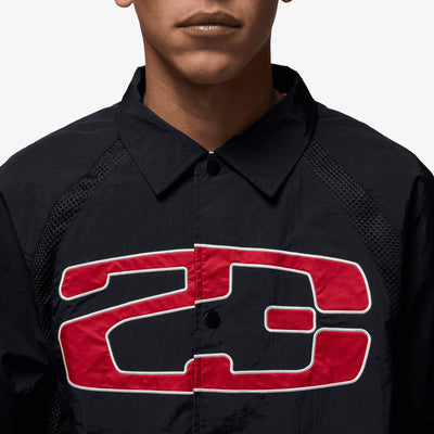 JORDAN | ESSENTIALS COACHES JACKET { BLACK/SAIL