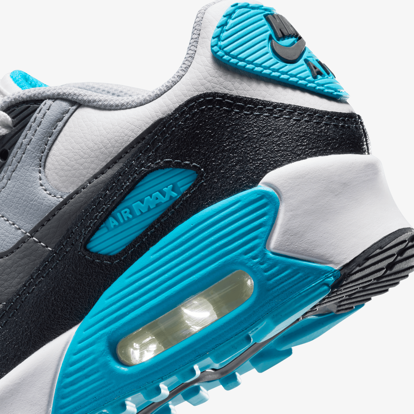 Nike | AIR MAX 90 LTR { PLATINUM TINT/IRON GREY-BLUE LIGHTNING