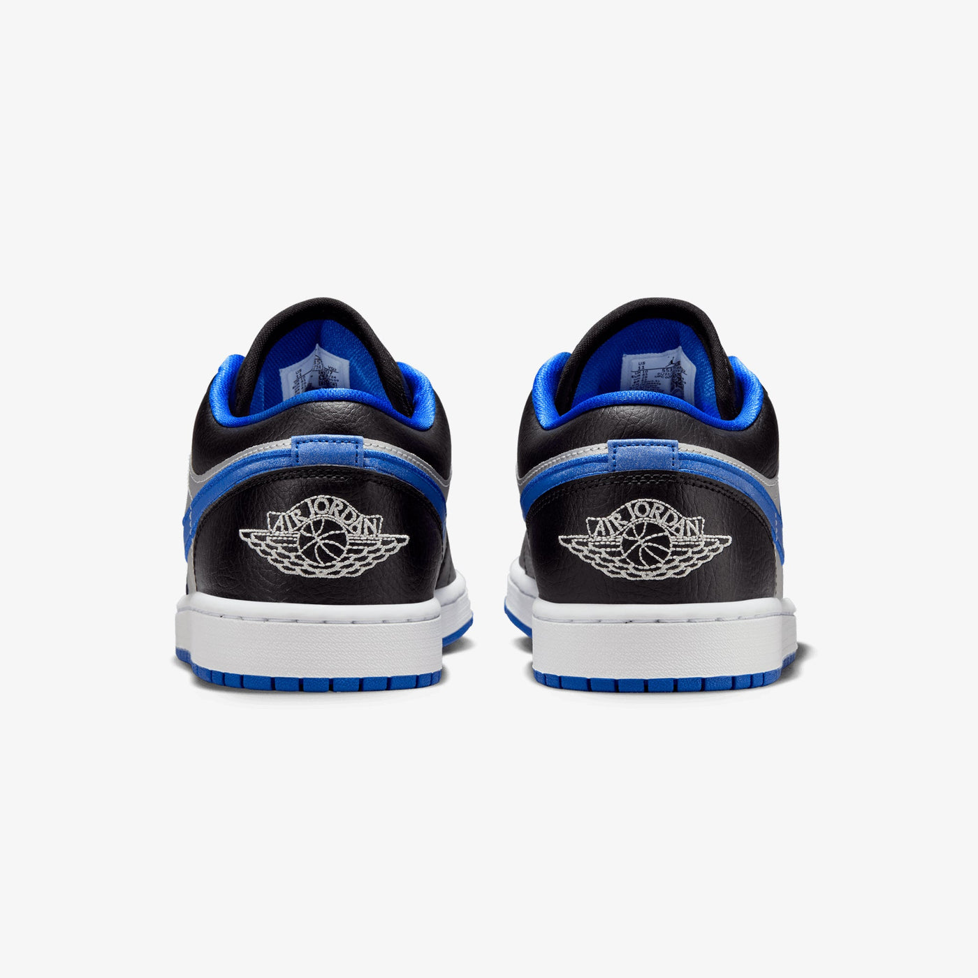 JORDAN | AIR JORDAN 1 LOW { BLACK/WHITE-GAME ROYAL-MTLC PLATINUM