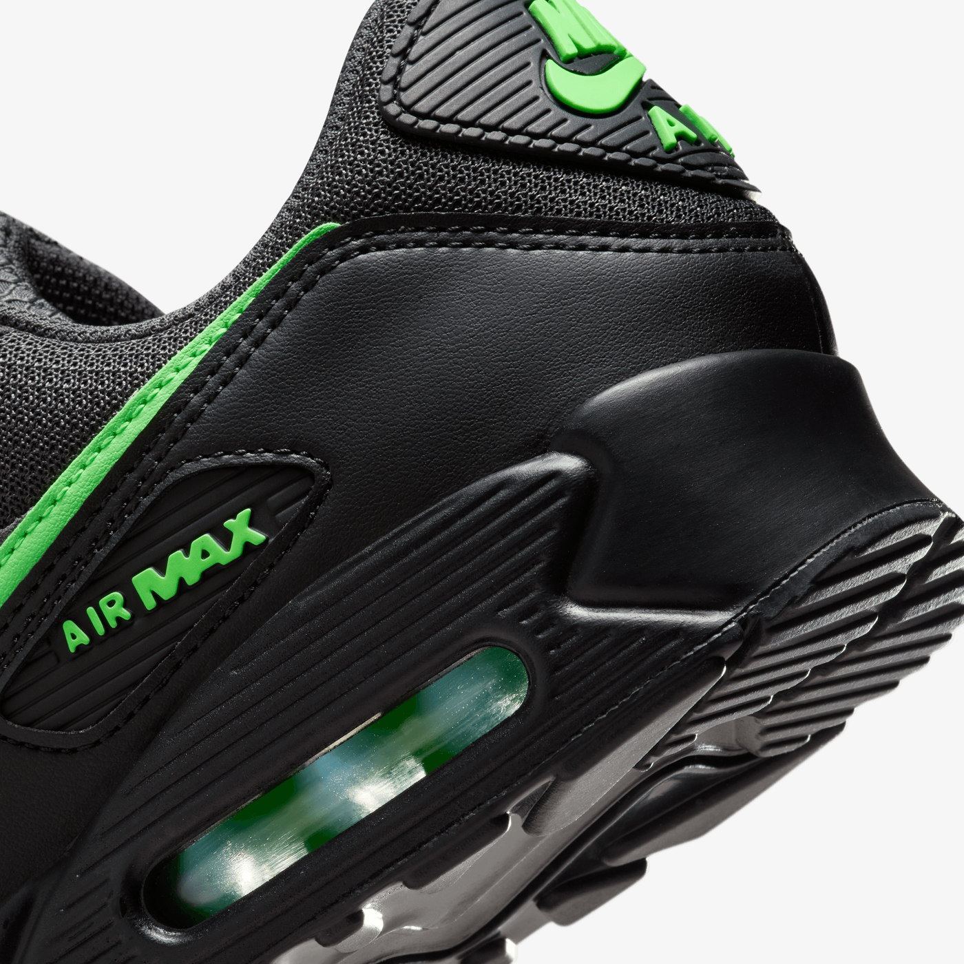 Nike | AIR MAX 90 { ANTHRACITE/GREEN STRIKE-BLACK