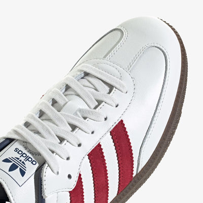 ADIDAS ORIGINALS | SAMBA OG { CORE WHITE/TEAM VICTORY RED/NIGHT INDIGO